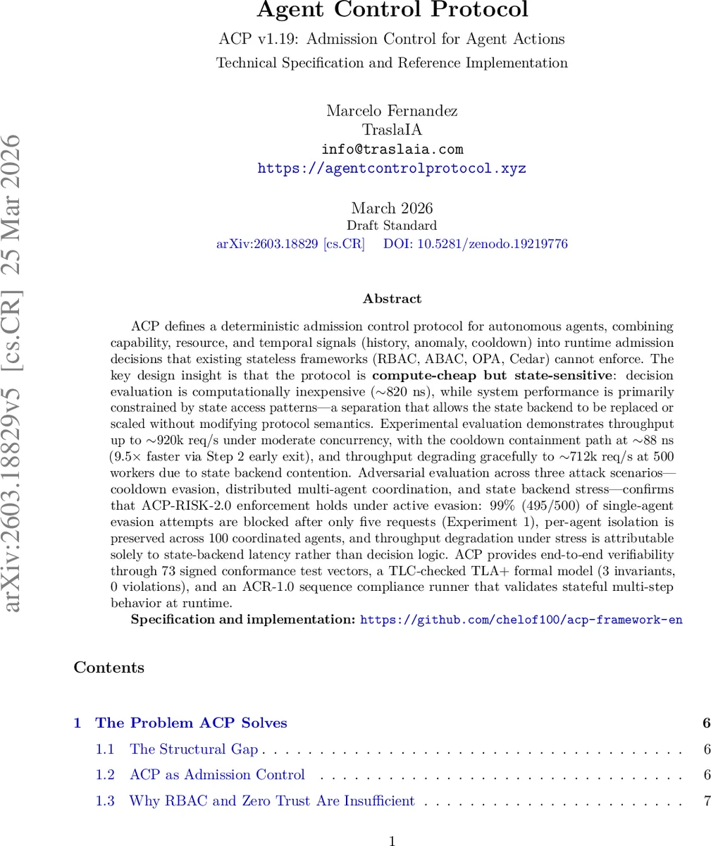 에이전트 제어 프로토콜 자동화 행동 입장 제어 표준