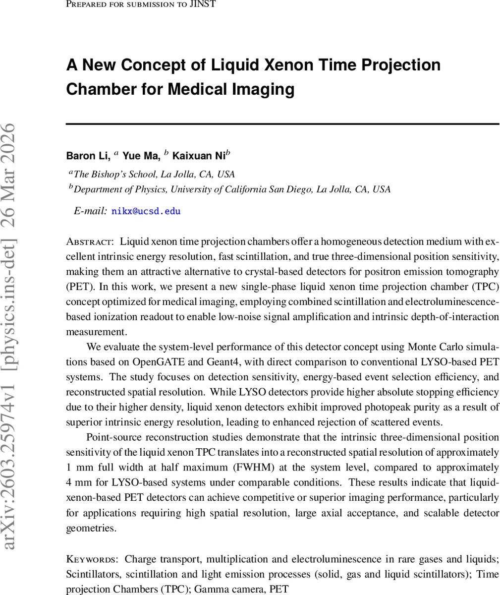 의료 영상의 미래를 열다: 액체 크세논 검출기의 초고해상도 PET 기술