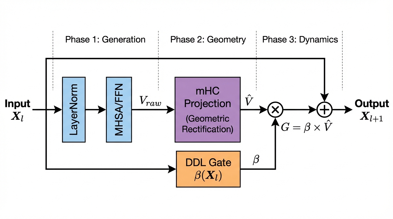 Geometric and Dynamic Scaling in Deep Transformers
