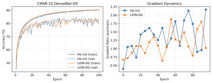 LION-DG  Layer-Informed Initialization with Deep Gradient Protocols for Accelerated Neural Network Training